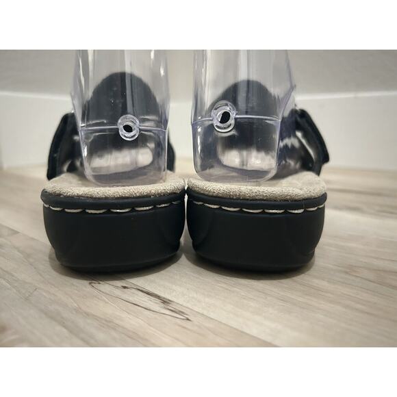 Croft & Barrow POPPINS Black Hook & Loop Slip On Sandals Slides Size 8.5 - Picture 3 of 7